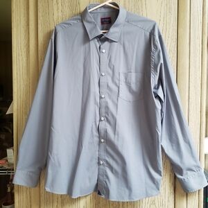 UNTUCKit Gironde Dress Shirt Men's XXL 2XL Button Up Business Office GQ Med Gray
